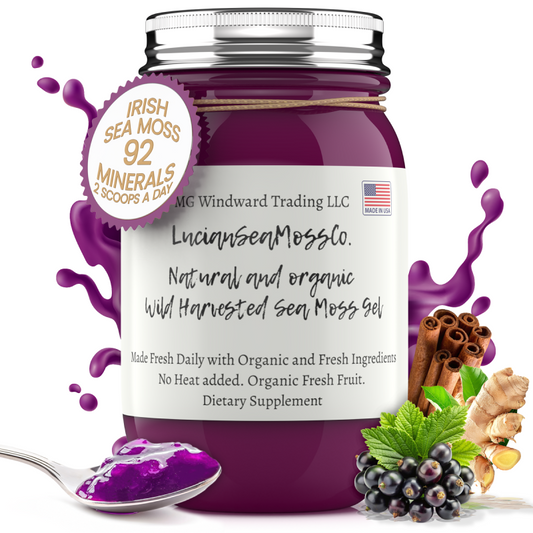 Fresh Elderberry Ginger Cinnamon Infused Sea Moss Gel - Seamoss Global