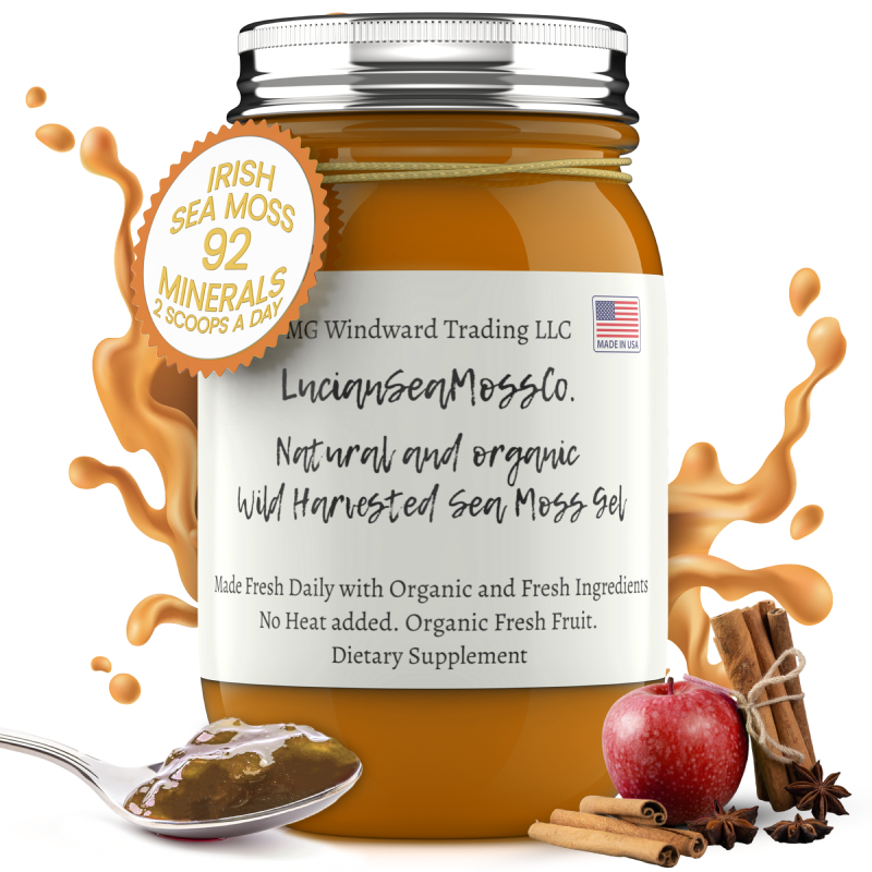 Fresh Organic Apple Cinnamon Infused Sea Moss Gel - Seamoss Global
