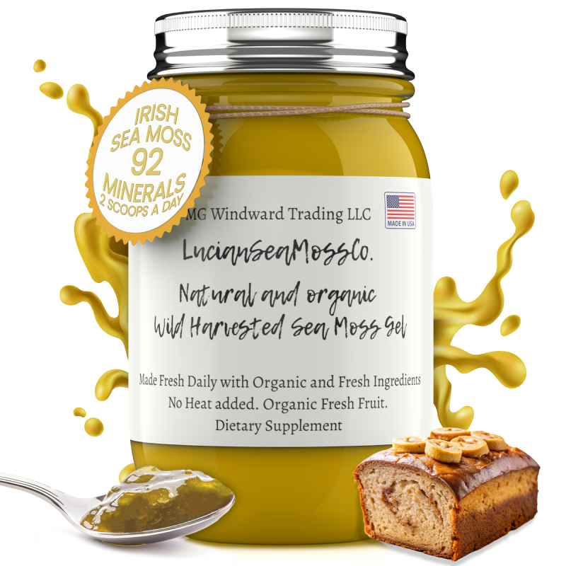 Fresh Organic Banana Bread Infused Sea Moss Gel - Seamoss Global