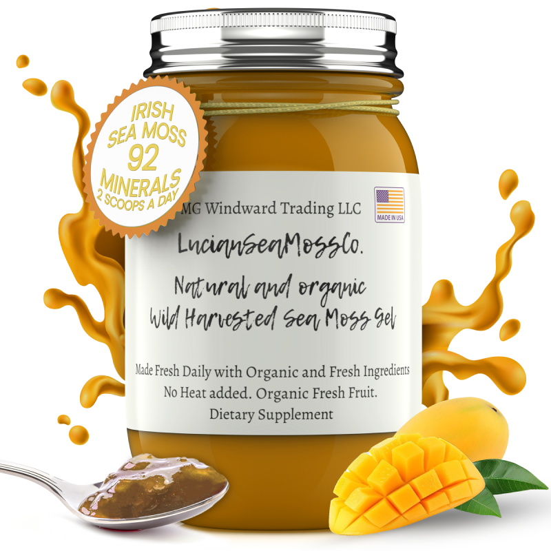 Fresh Organic Mango Infused Sea Moss Gel - Seamoss Global