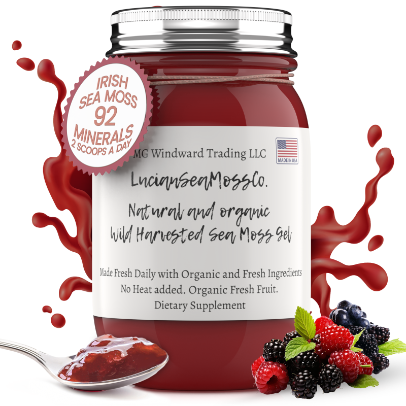 Fresh Organic Mixed Berry Infused Sea Moss Gel - Seamoss Global