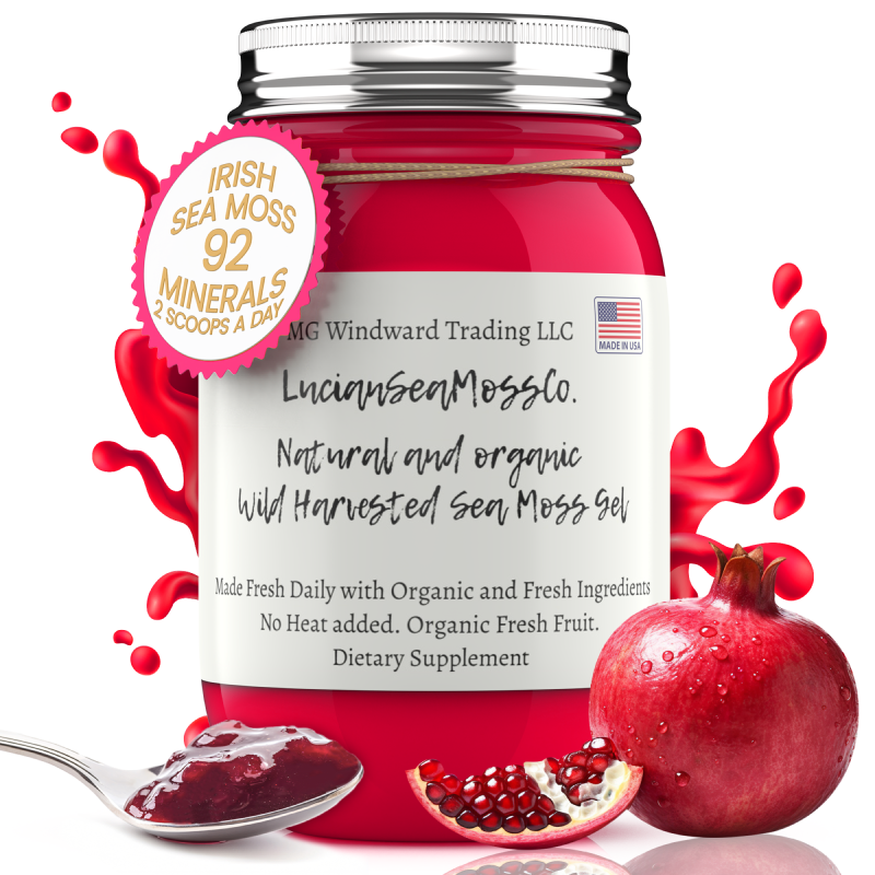 Fresh Organic Pomegranate Infused Sea Moss Gel - Seamoss Global