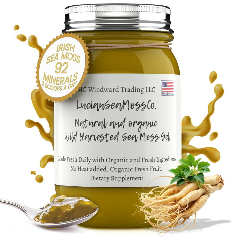 Ginseng Infused Organic Alkaline Sea Moss Gel - Seamoss Global