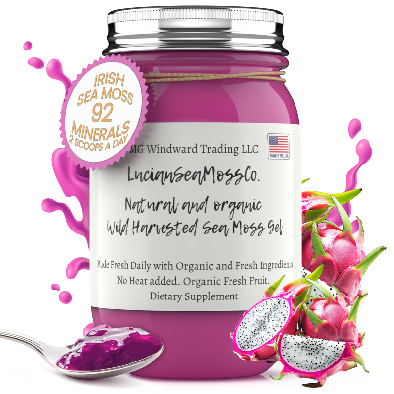 Organic Dragon Fruit Infused Sea Moss Gel - Seamoss Global