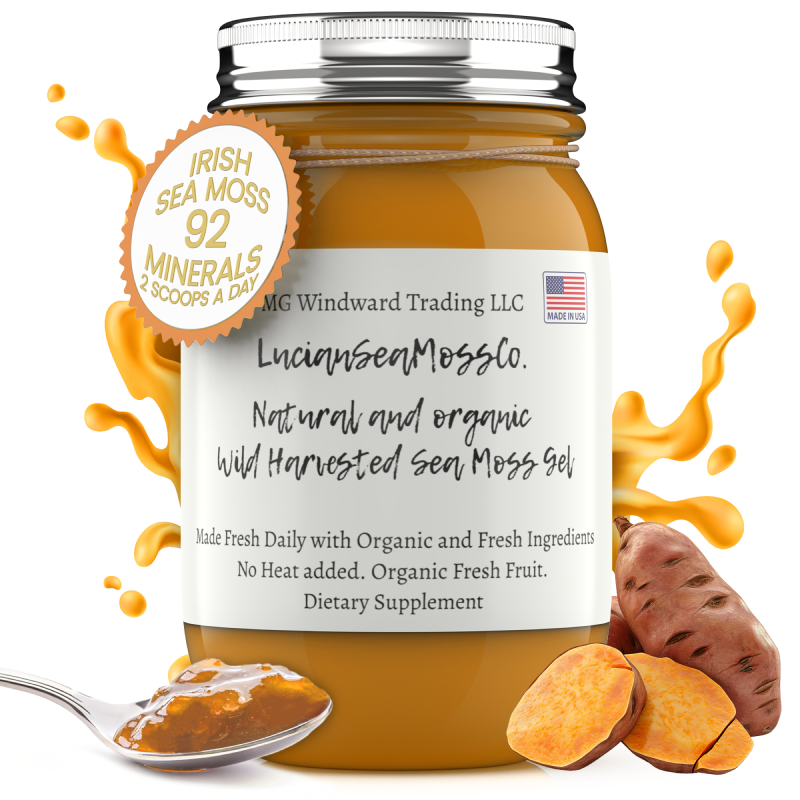 Organic Fresh Sweet Potato Pie Sea Moss Gel - Seamoss Global