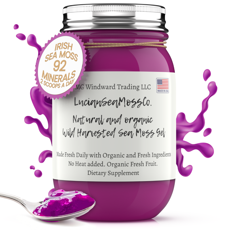Fresh Organic Elderberry Infused PURPLE Sea Moss Gel - Seamoss Global