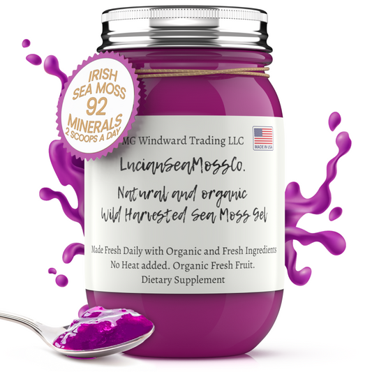 Fresh Organic Elderberry Infused PURPLE Sea Moss Gel - Seamoss Global