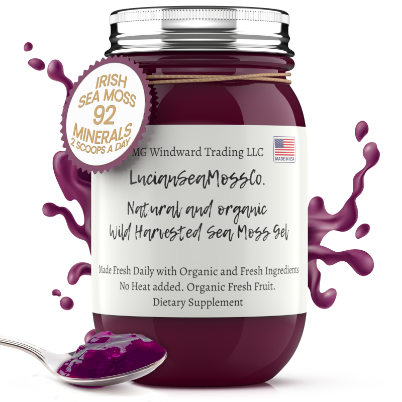 Organic Purple Wild Harvested Sea Moss Gel - Seamoss Global