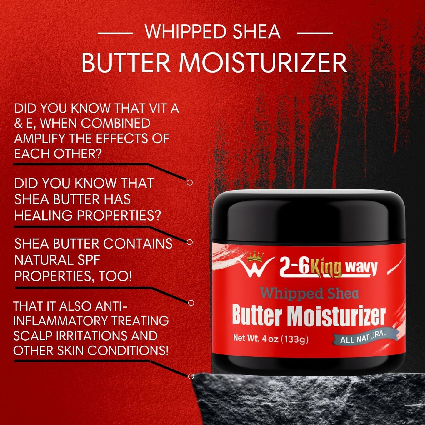 Revolutionary 2-6 King Wavy's Whipped Shea Butter Hair Moisturizer