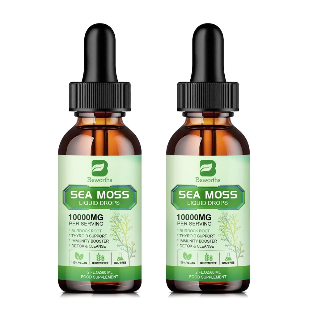 Organic Sea Moss Drops with Burdock Root and Spirulina