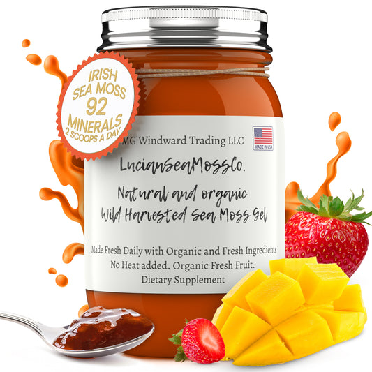 Fresh Organic Strawberry Mango Infused Sea Moss Gel - Seamoss Global