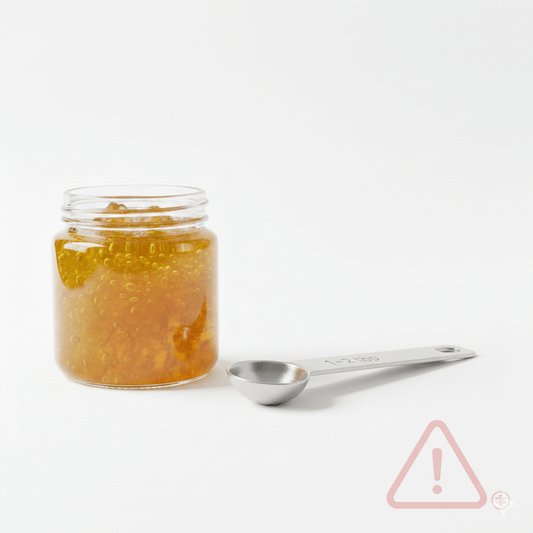 Sea moss gel serving size with caution about excessive intake.