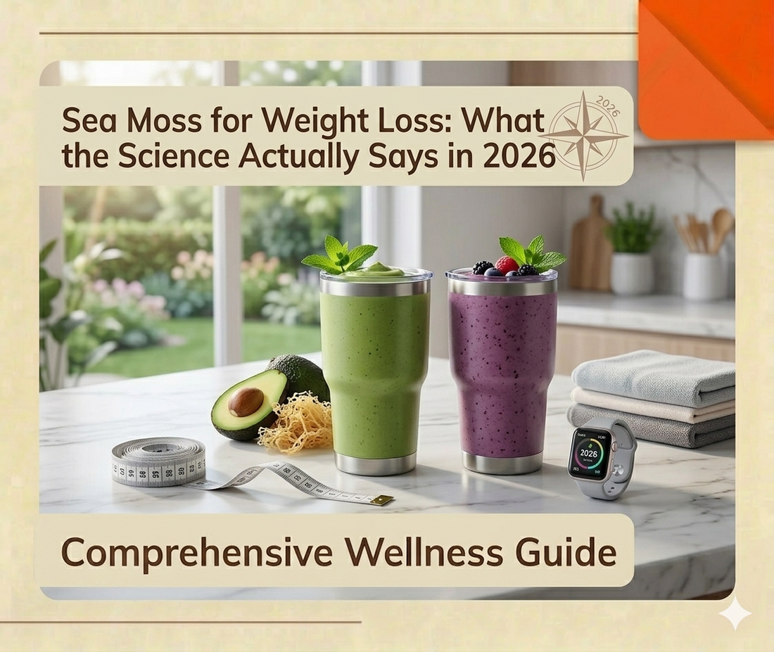 Sea moss smoothie for weight loss and healthy lifestyle.