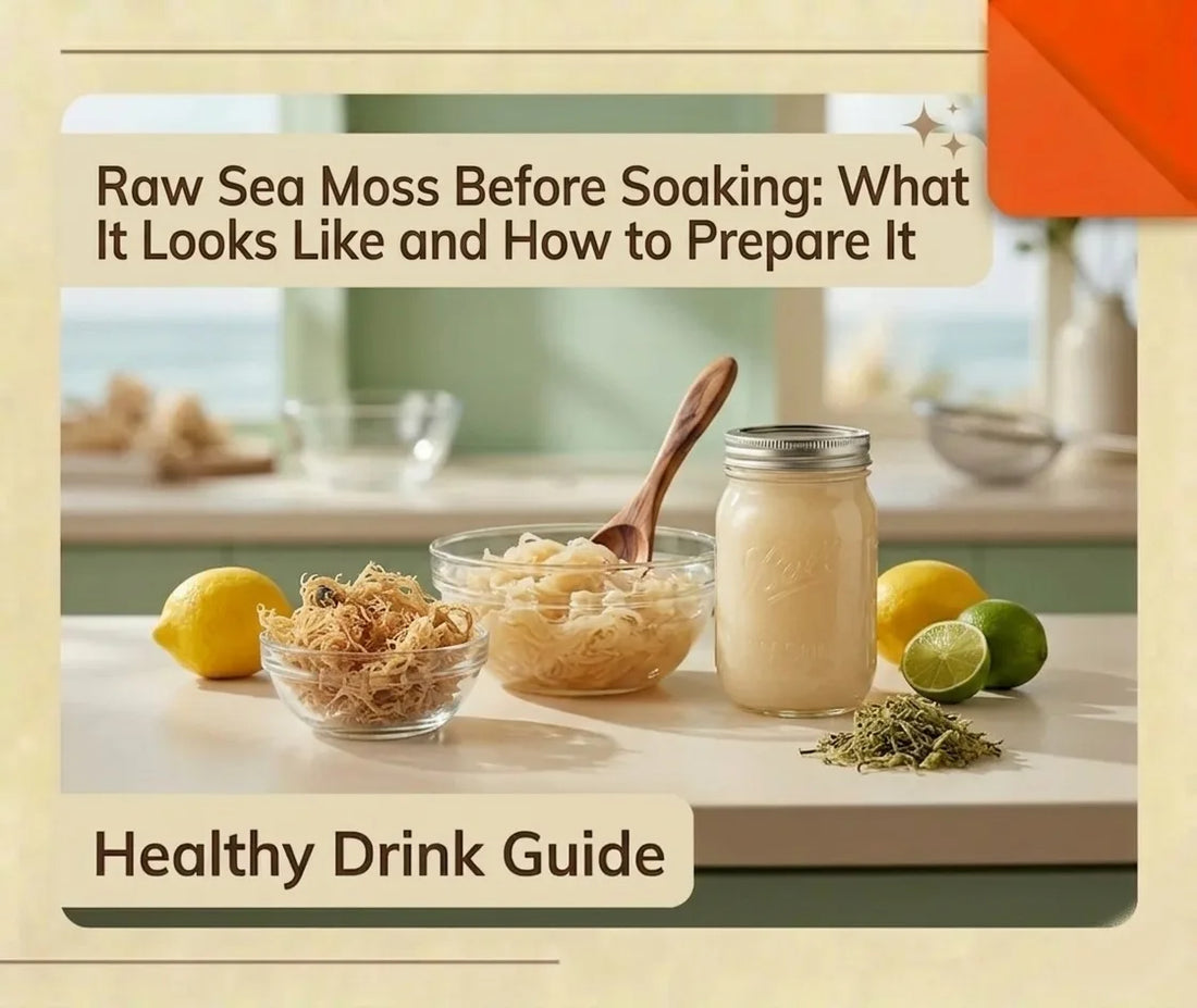 Raw sea moss in a bowl before soaking and rinsing