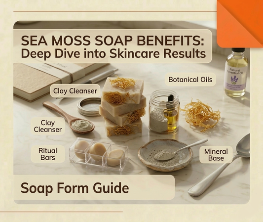 Sea moss soap bar with natural ingredients for healthy glowing skin