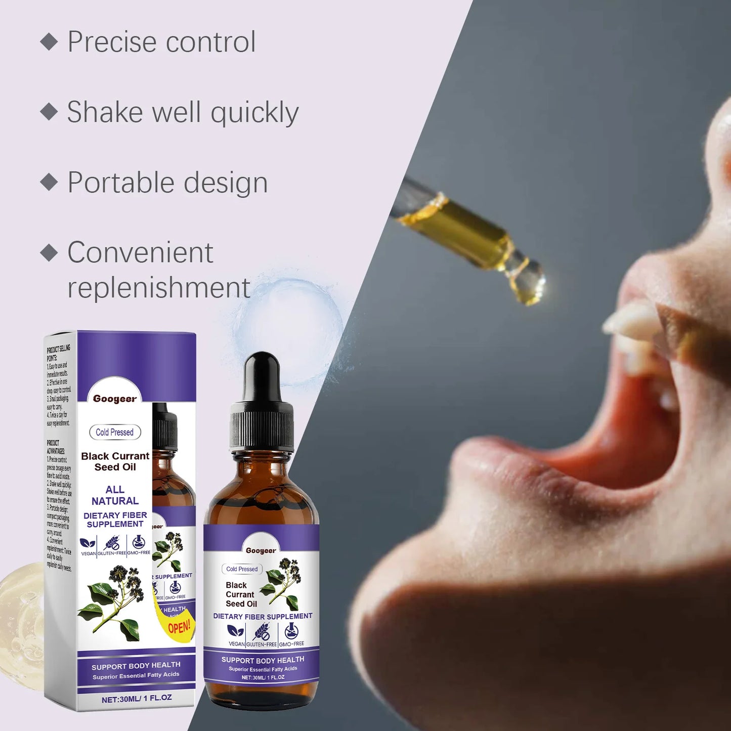Black Seed Oil Drops 30ml Dietary Fiber