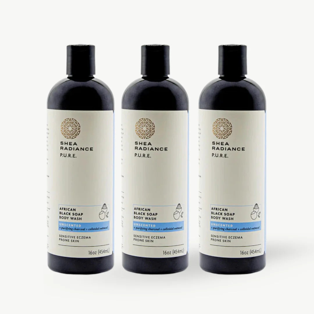 African Black Soap Body Wash with Colloidal Oatmeal for Dry & Sensitive Skin
