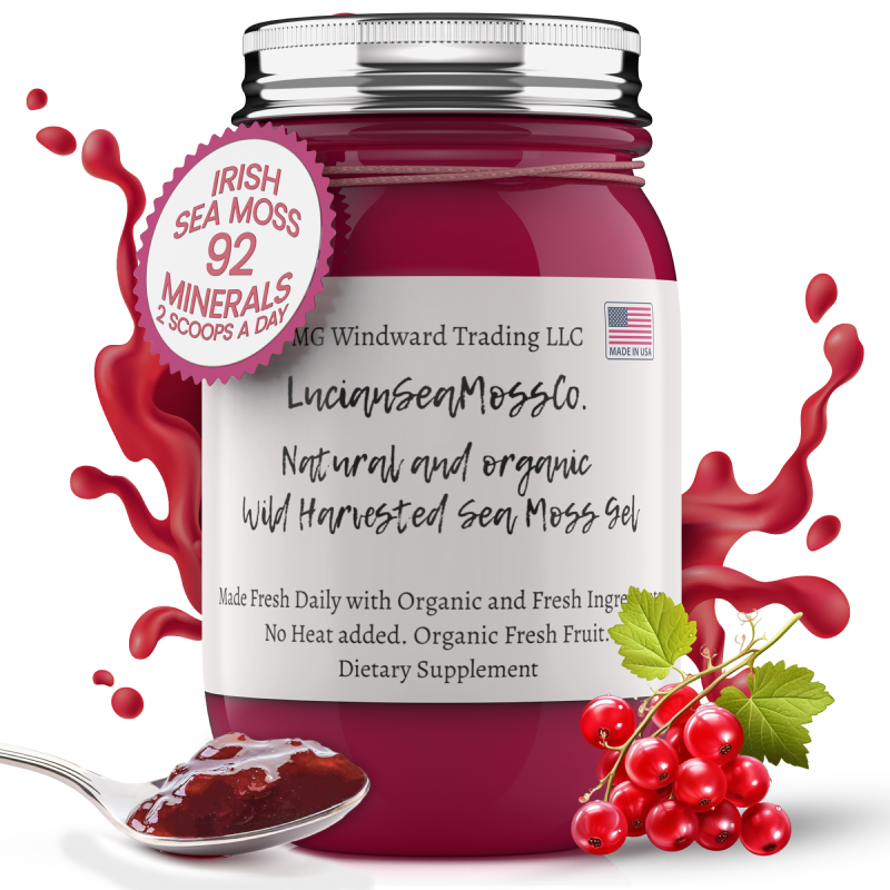 Fresh Organic Cranberry Infused Sea Moss Gel - Seamoss Global