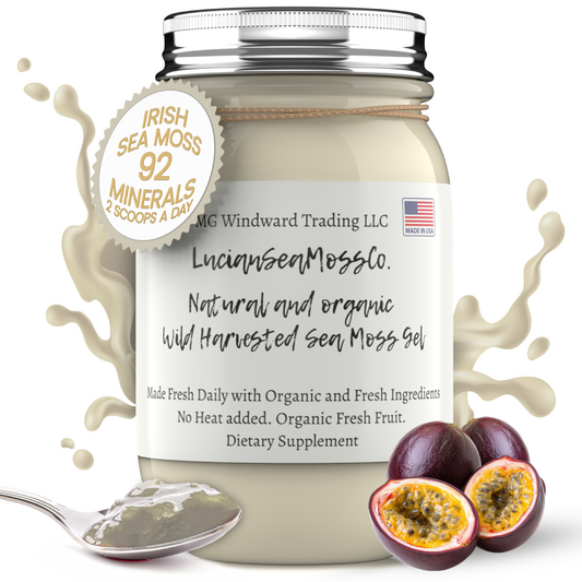 Fresh Organic Passion Fruit Infused Sea Moss Gel - Seamoss Global