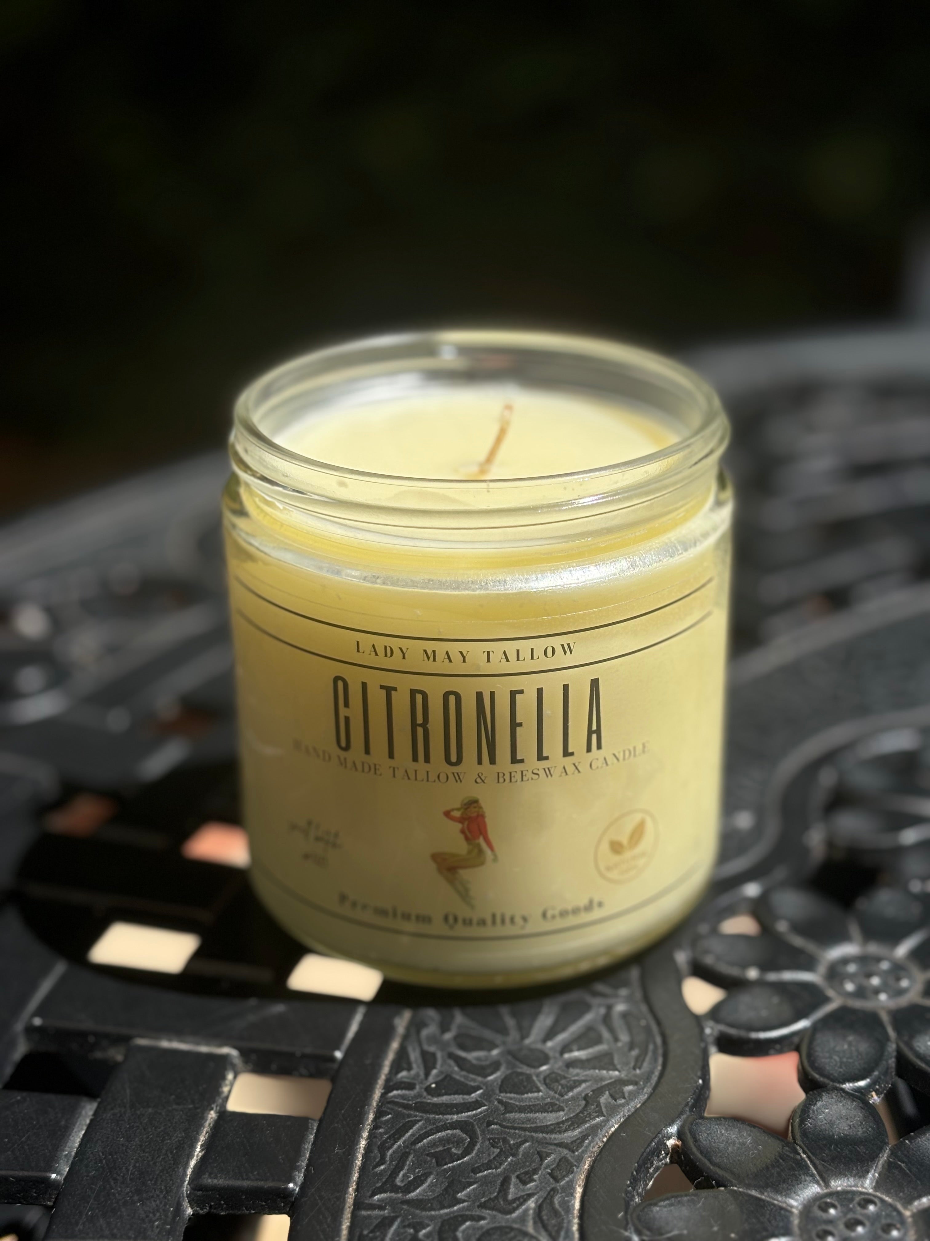 All natural citronella candle