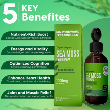 Sea moss drops for vegan diet