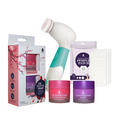 Ultimate Skincare Bundle: Lip Care, Acne Solution, and Advanced Cleansing Brush