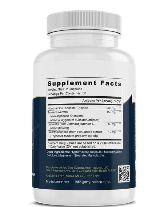 NAD+ with Nicotinamide Riboside & Resveratrol – Cellular Support Formula