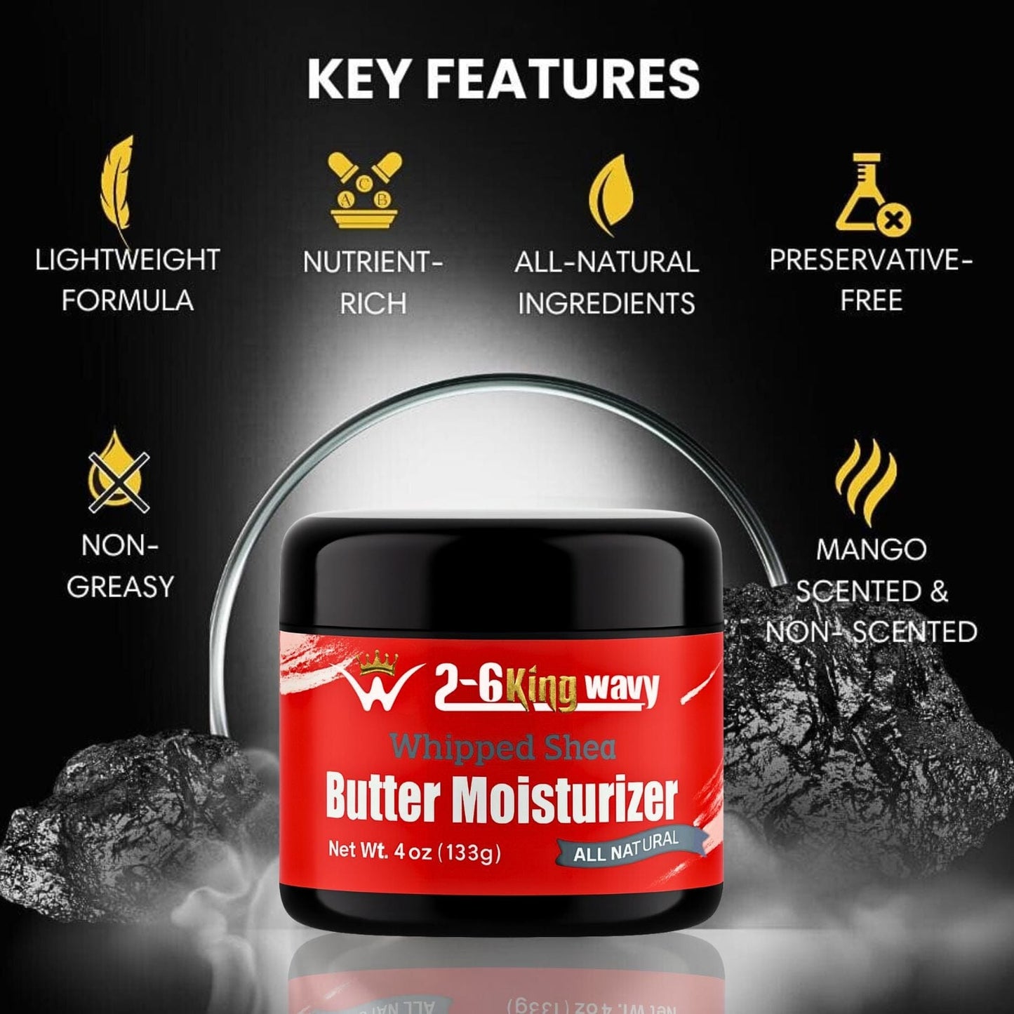 Revolutionary 2-6 King Wavy's Whipped Shea Butter Hair Moisturizer