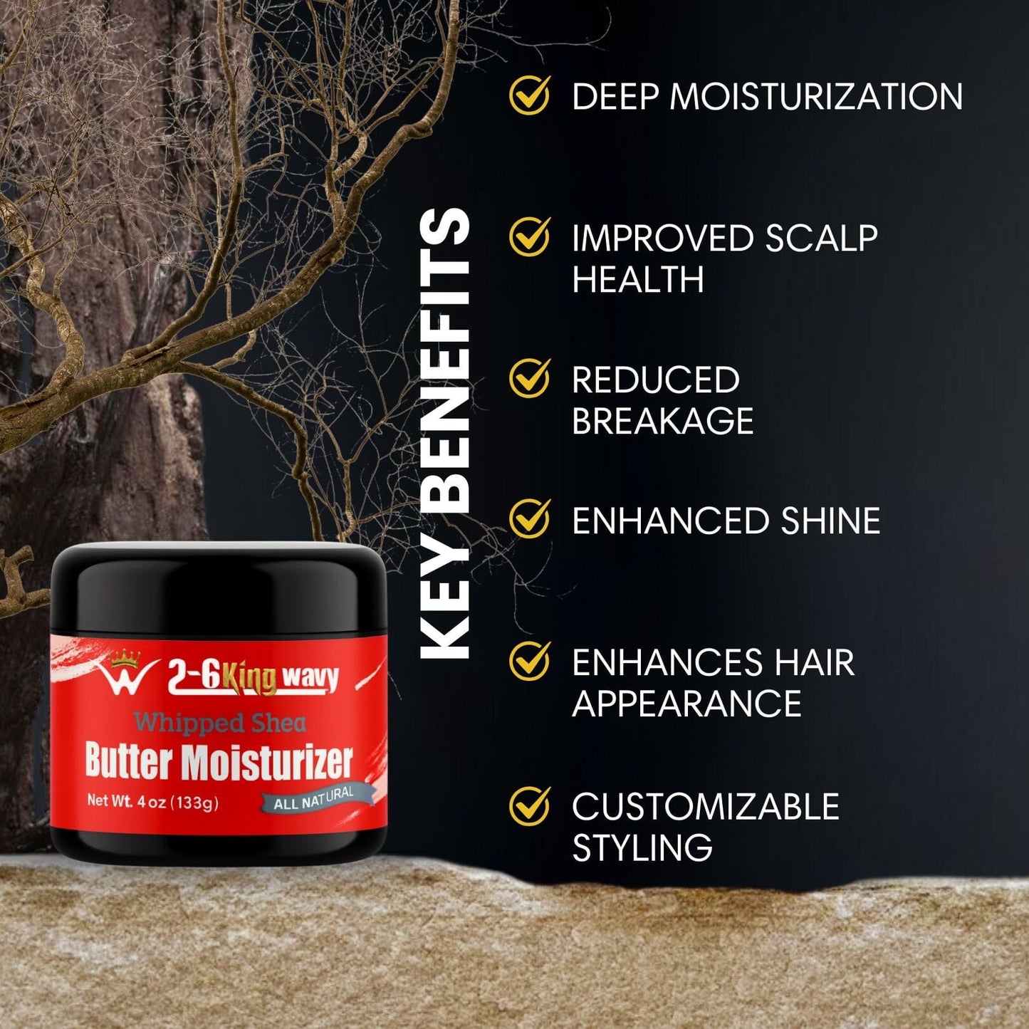 Revolutionary 2-6 King Wavy's Whipped Shea Butter Hair Moisturizer