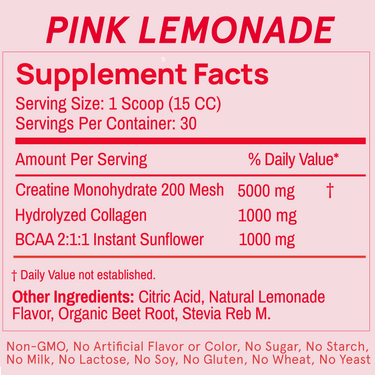 Peach Perfect Creatine (Booty Builder)  Pink Lemonade