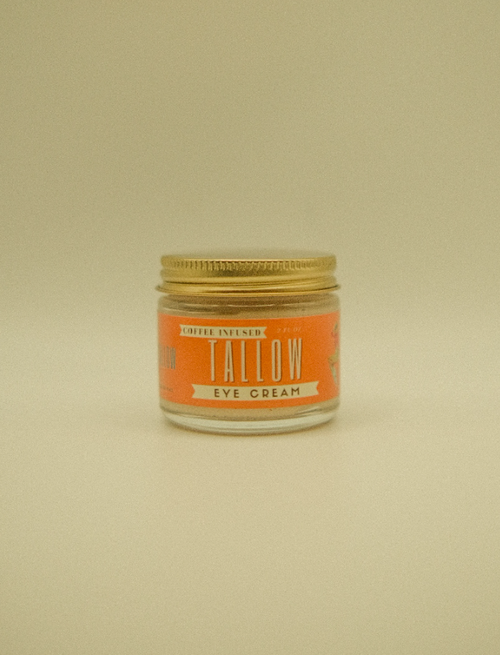 All natural lavender whipped tallow moisturizer in glass jar