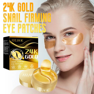 24K Gold Snail Eye Patches for Wrinkles