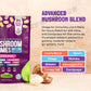 Organic Mushroom Gummies with Ashwagandha – 80 Count | 2500mg Functional Mushrooms Per Serving | Mixed Fruit Flavor | Plant-Based