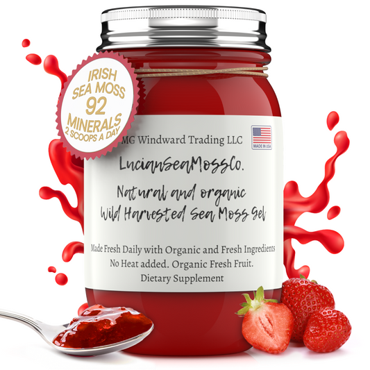 Fresh Organic Strawberry Infused Sea Moss Gel - Seamoss Global